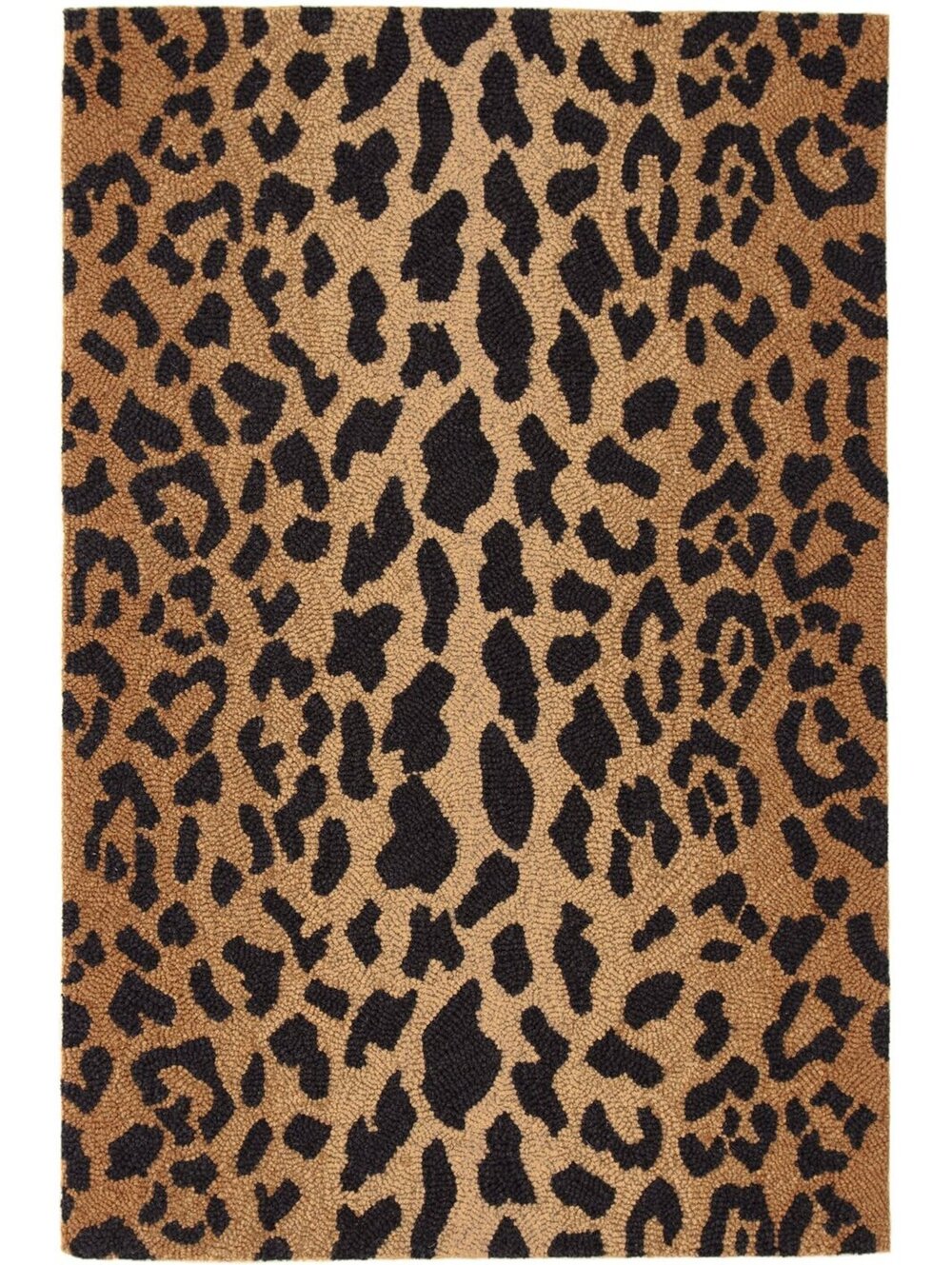 Annie Selke Leopard Hand Micro Hooked Wool Rug | Brown Rug Size 2'6"x8'